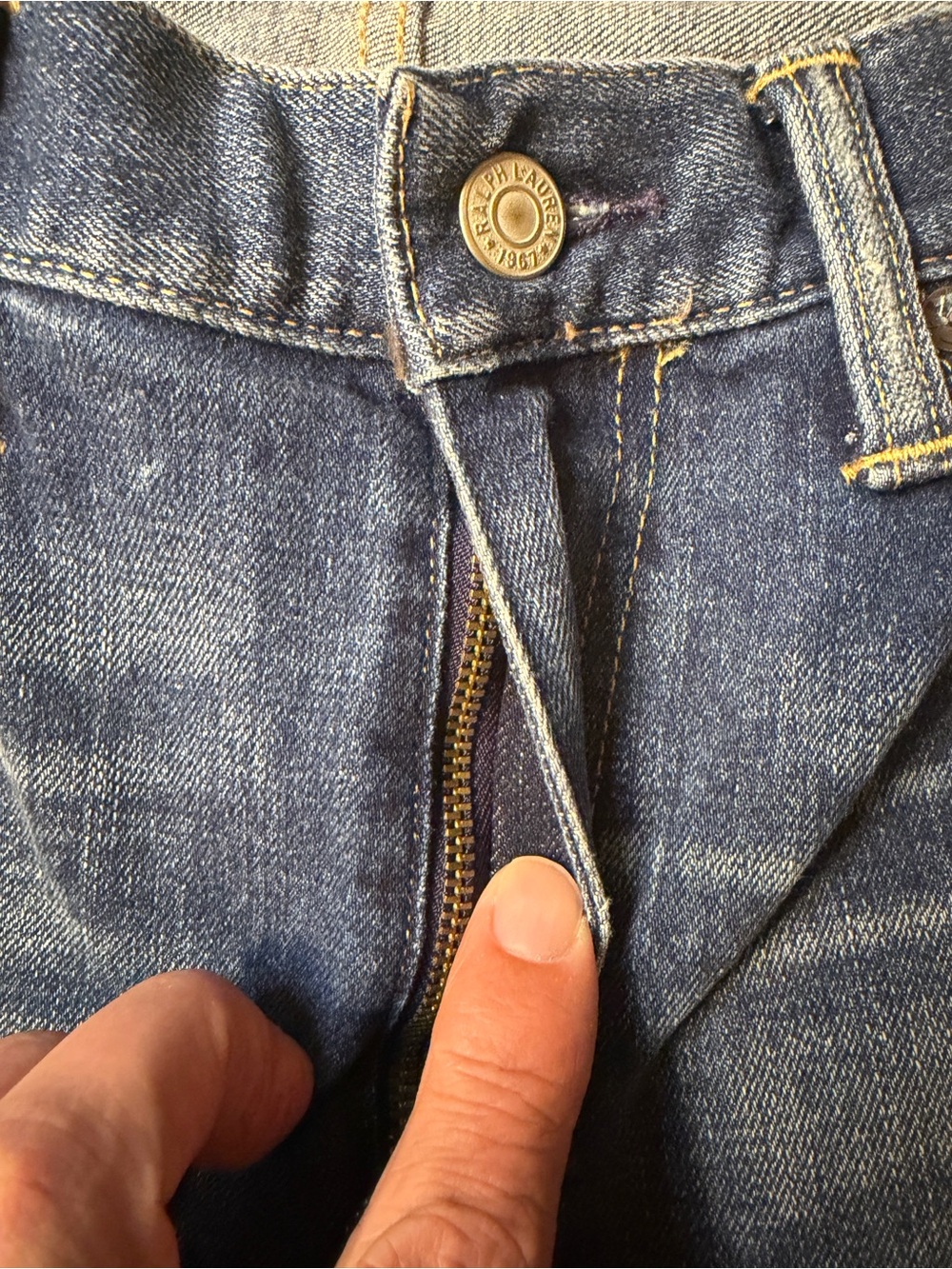 EUC Men's Polo Ralph Lauren Blue Denim Jeans Classic Mid Wash Size 29/25" Inseam - Picture 8 of 13